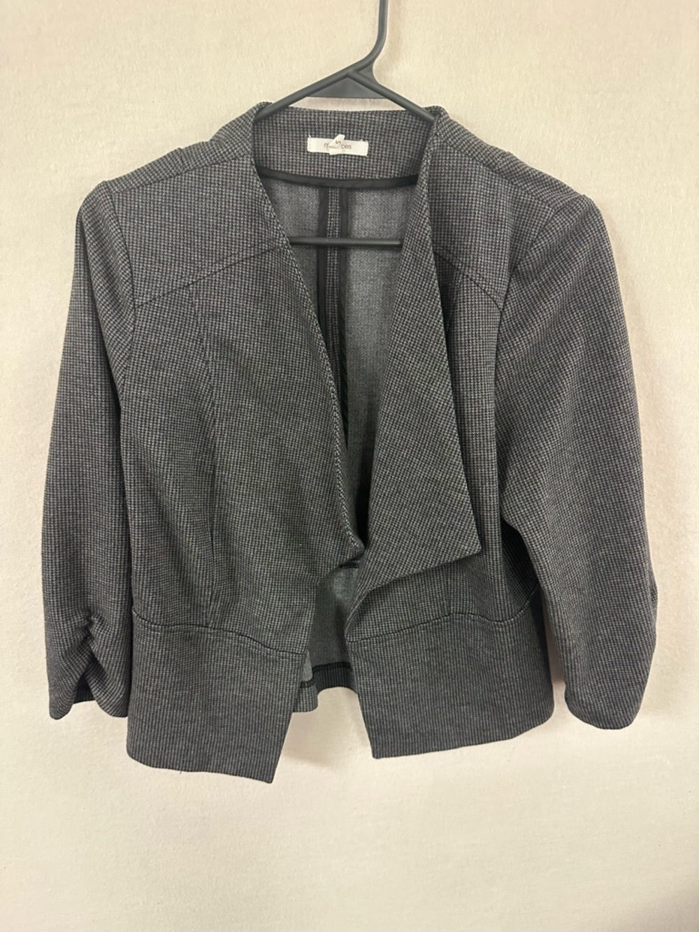 Maurice’s Gray Blazer Women's Size Small Jacket Open Front 3/4 Sleeve